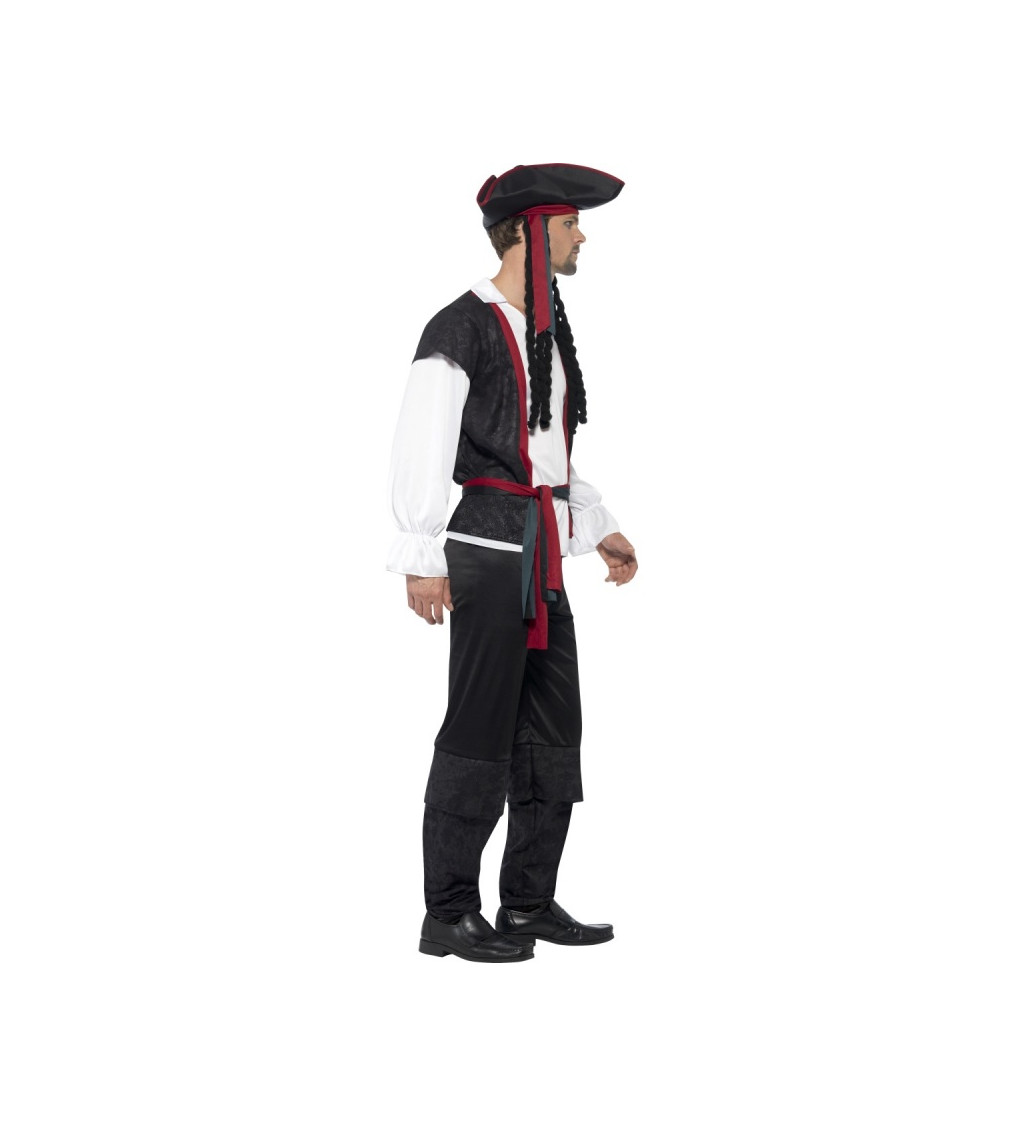 Pánský kostým Pirát s dredy