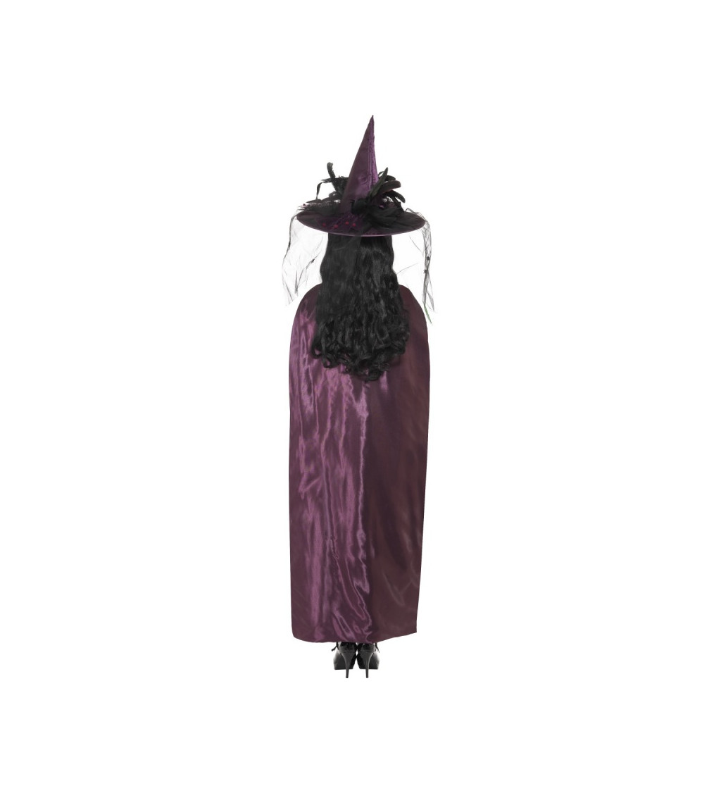 Čarodějnický plášť deluxe ve fialové barvě