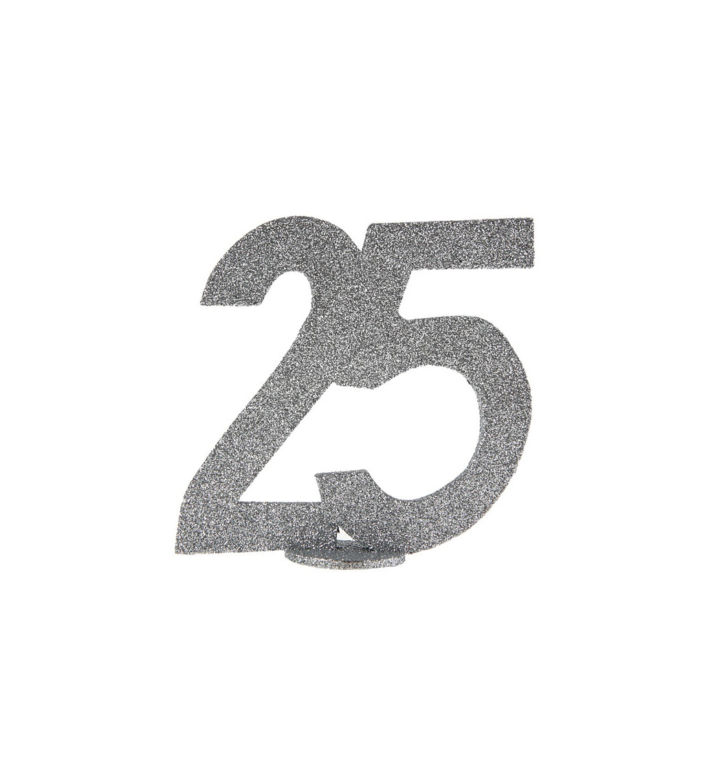 Narozeninové číslo 25 stříbrné