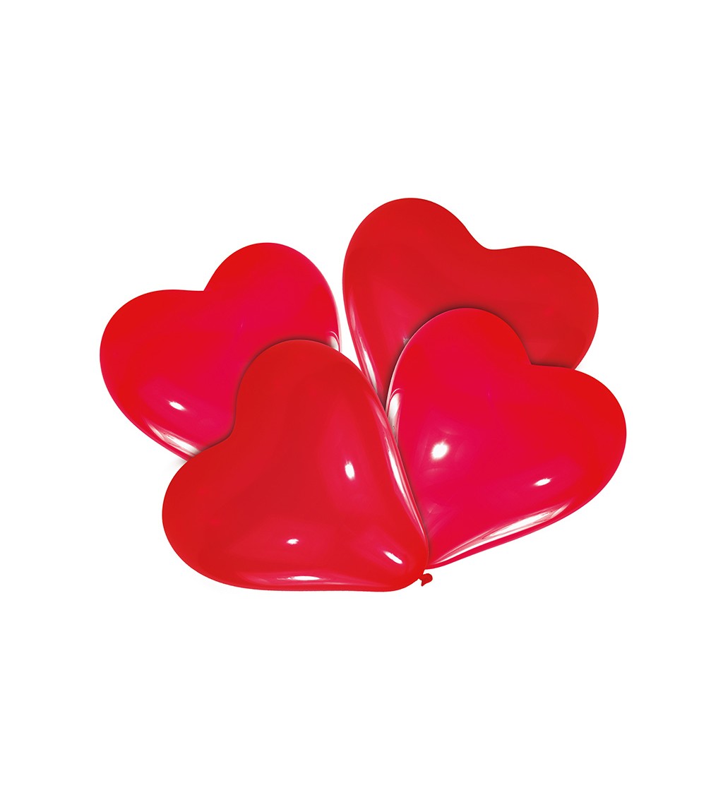 Latexové balónky ve tvaru srdce (červené)
