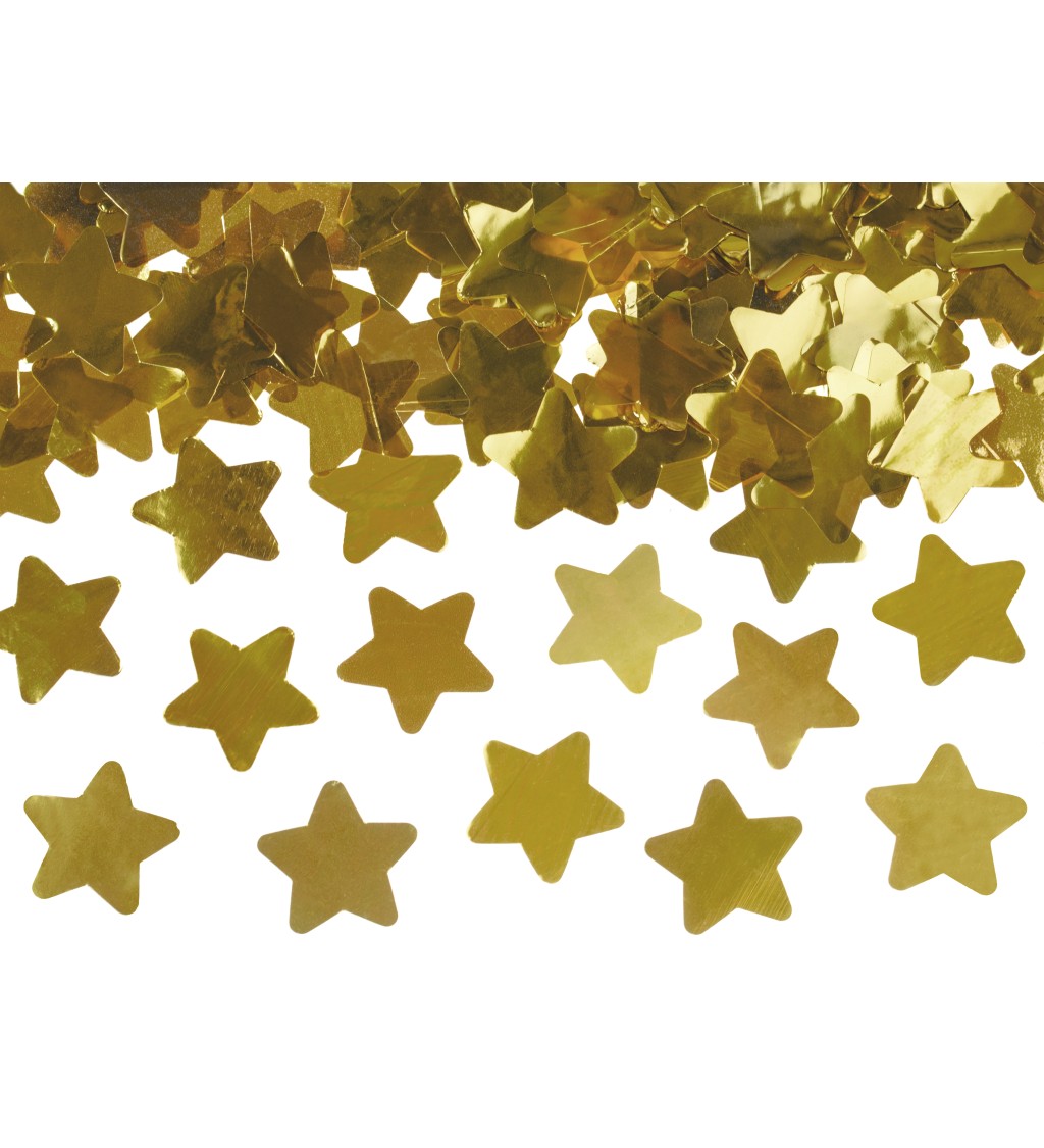 Bouchací konfety zlaté hvězdy
