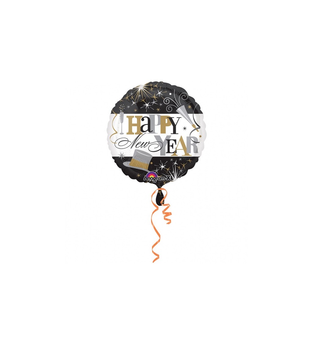 Štastný Nový rok fóliový balónek