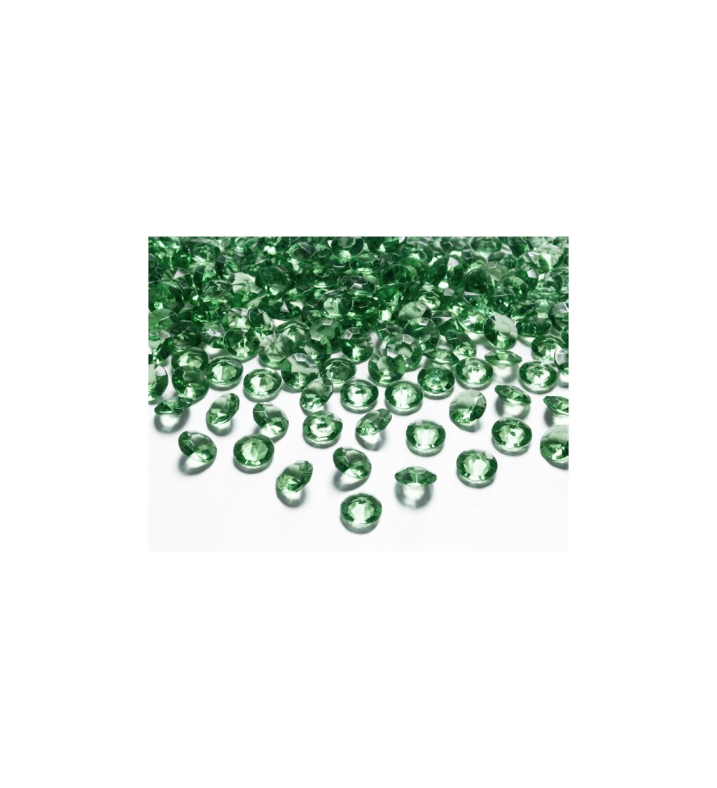 Diamantové konfety - zelená