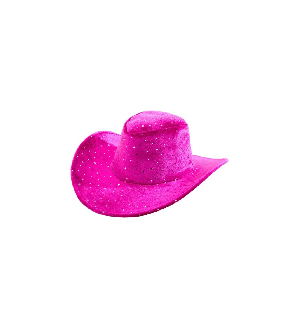 Klobouk kovbojky - růžový