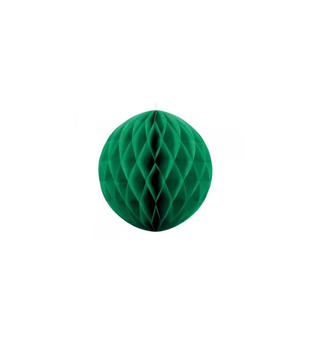 Dekorační koule - tmavě zelená, 20 cm