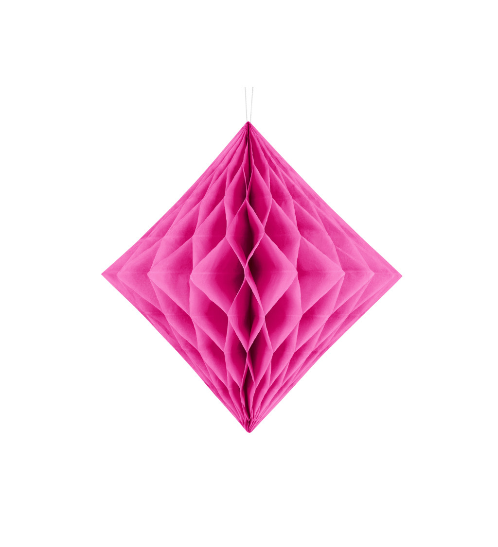 Papírový diamant - tmavě růžová, 20 cm