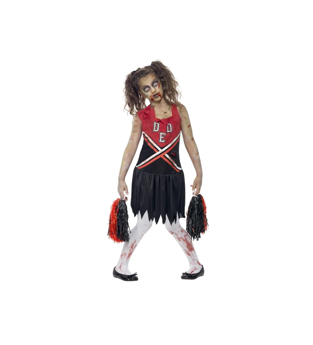 Zombie roztleskávačka dětský kostým