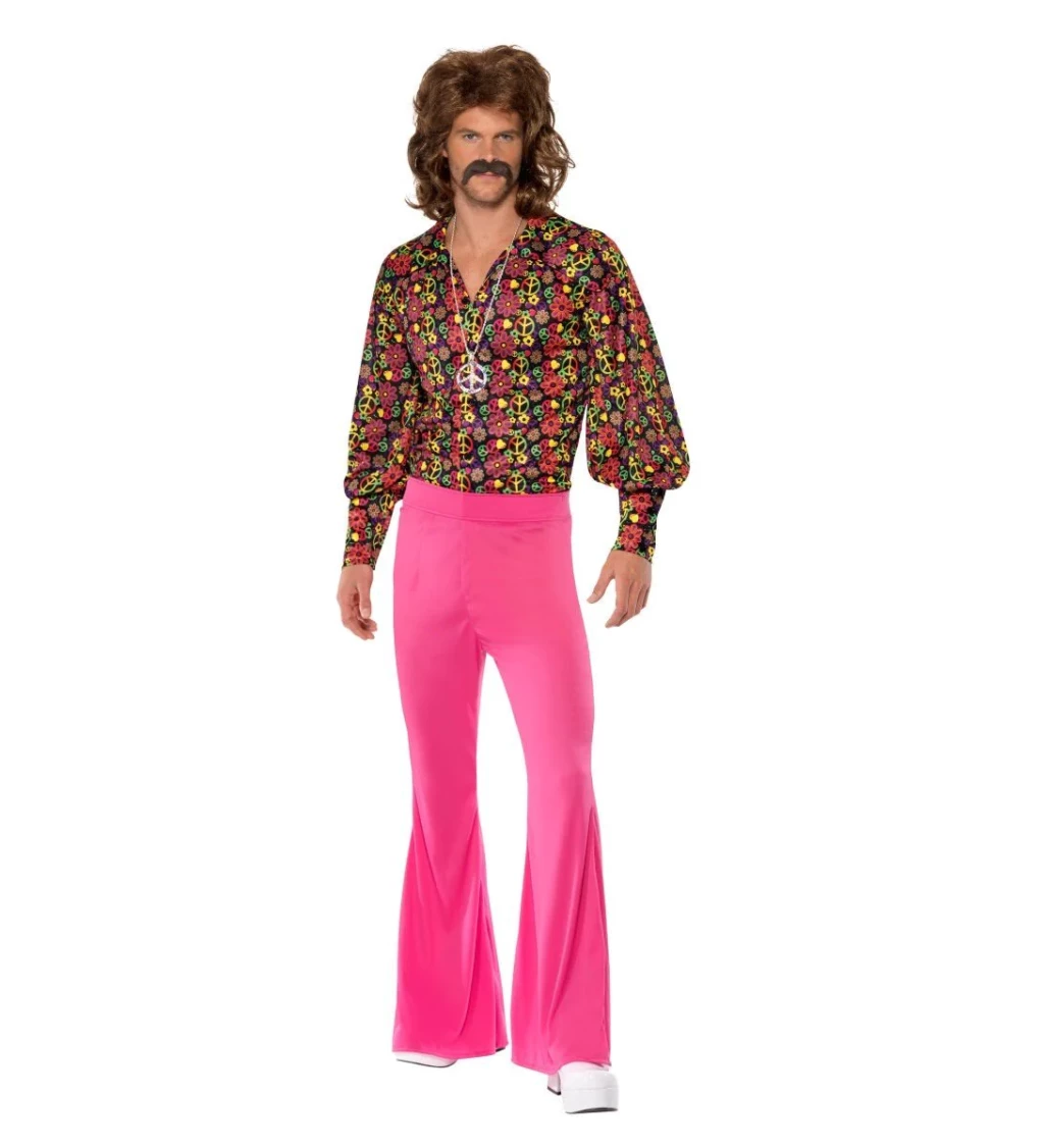 Kostým pro muže - 60. léta pánský růžový