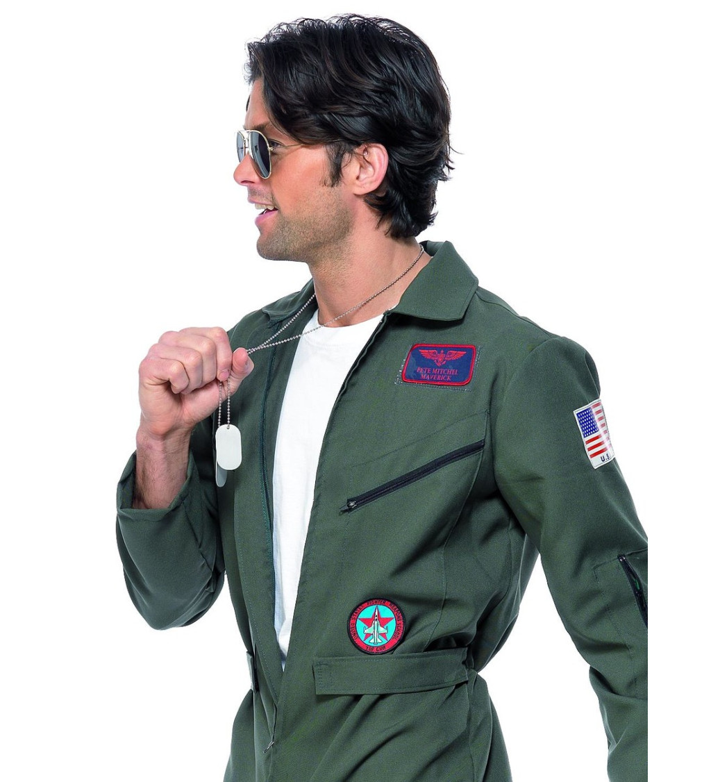 Kostým pro muže - Pilot deluxe Top Gun