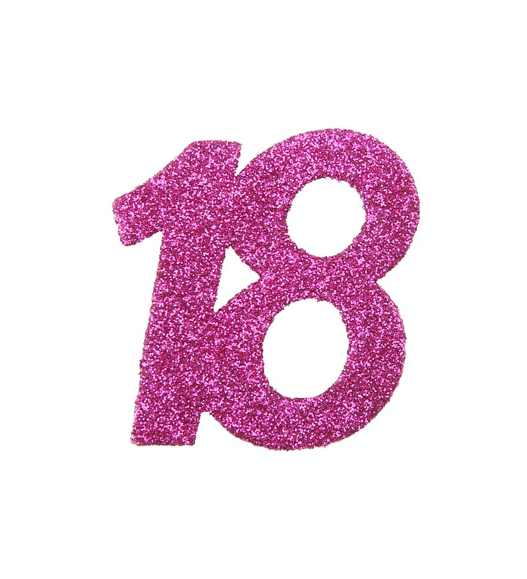 Růžové glitter konfety 18
