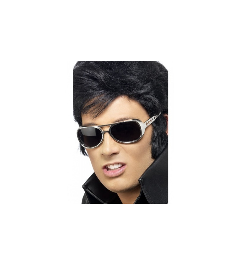 Brýle - Elvis, barva stříbrná