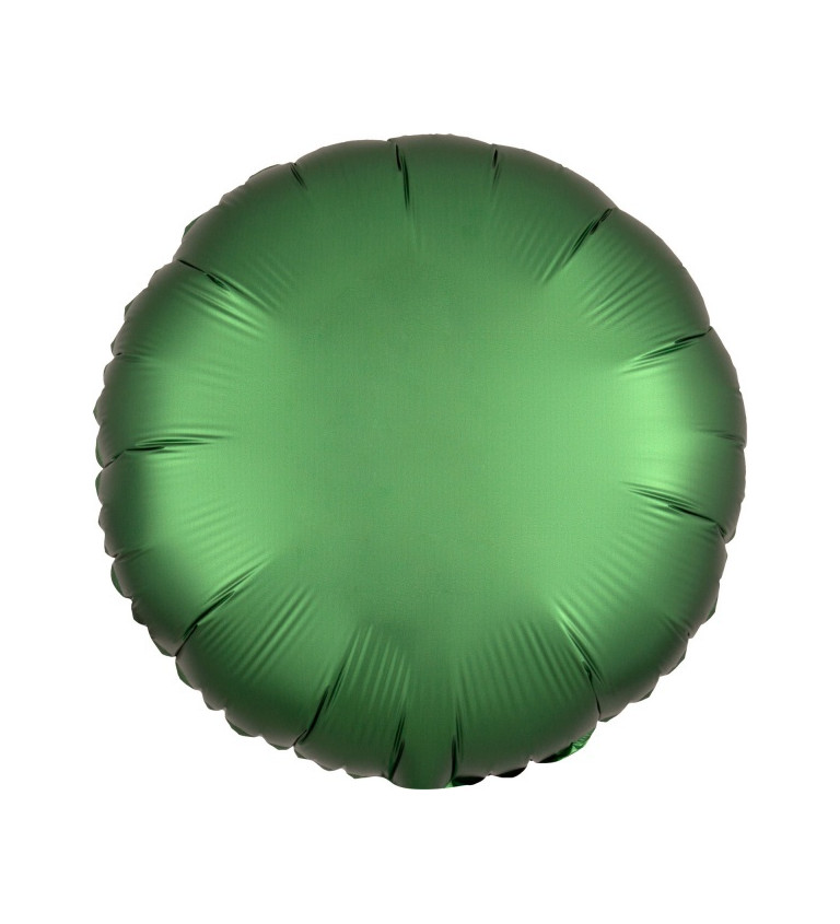 Kulatý sametový fóliový balónek zelený