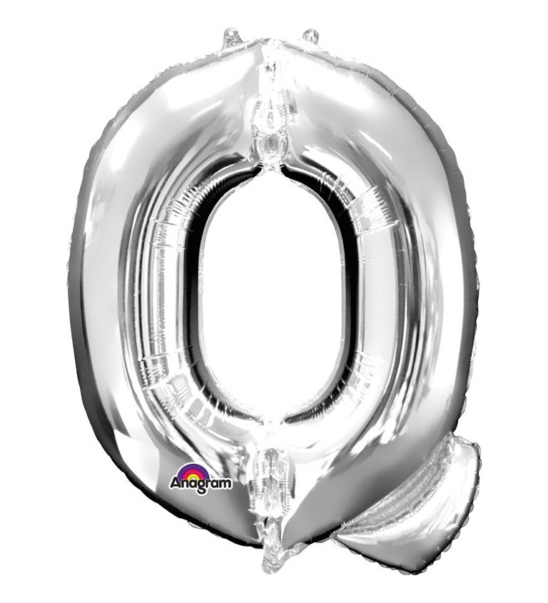 Fóliový balónek stříbrné Q