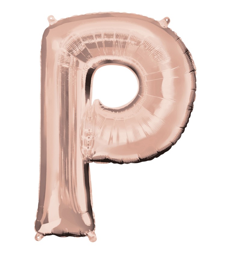 Růžové zlato fóliový balónek P