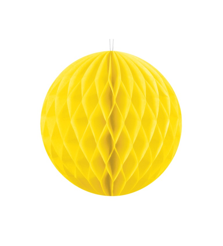 Dekorační koule - žlutá, 10 cm