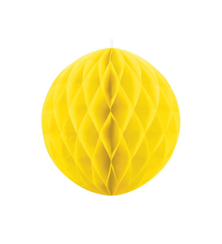 Dekorační koule - žlutá, 20 cm