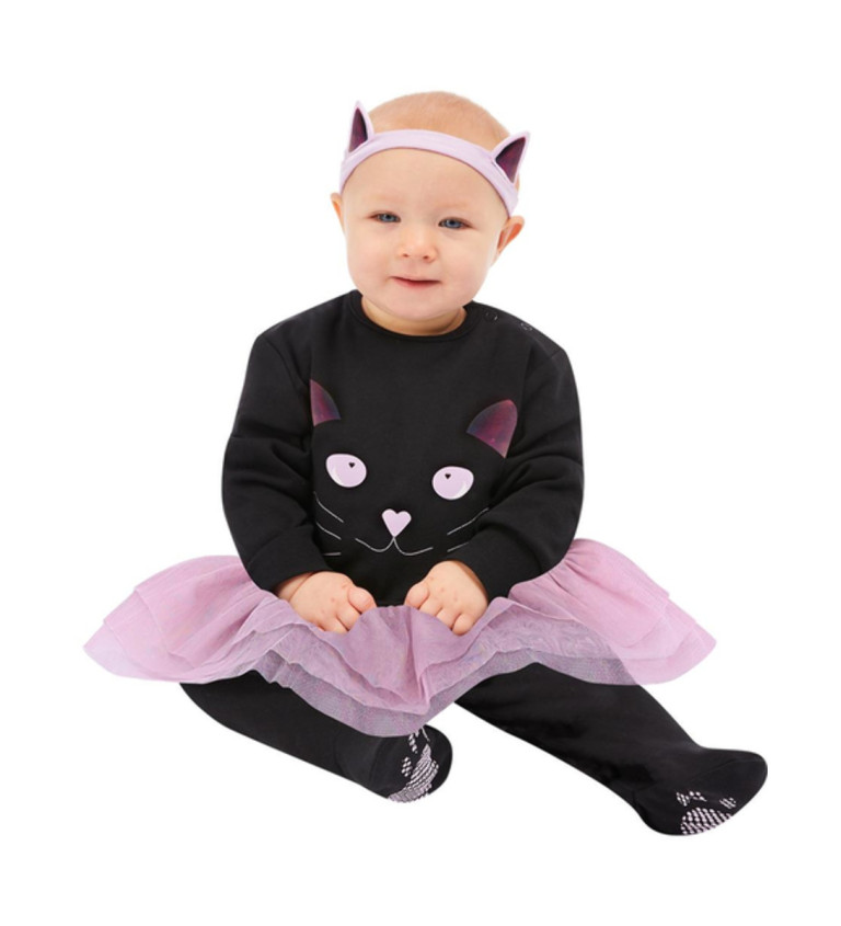 Dětský kostým - fialová kočička