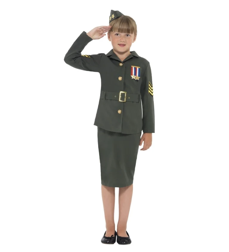 Dětský holčičí kostým vojačka