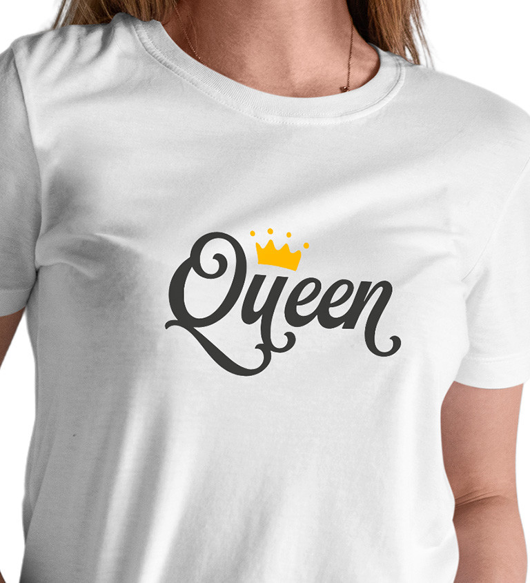 Dámské triko bílé - Queen